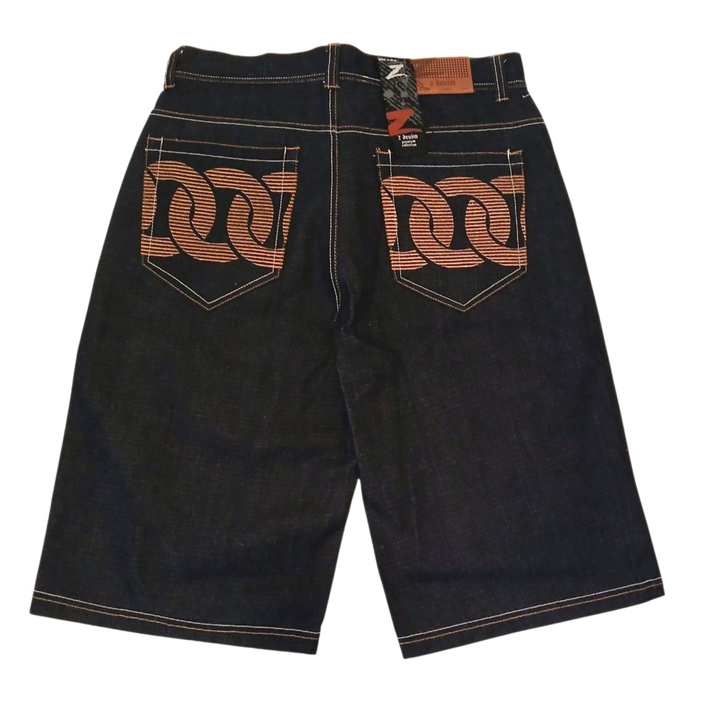 Z Denim Premium Collection Mens Long Denim Shorts 34 Dark Wash Streetwear Jorts‎